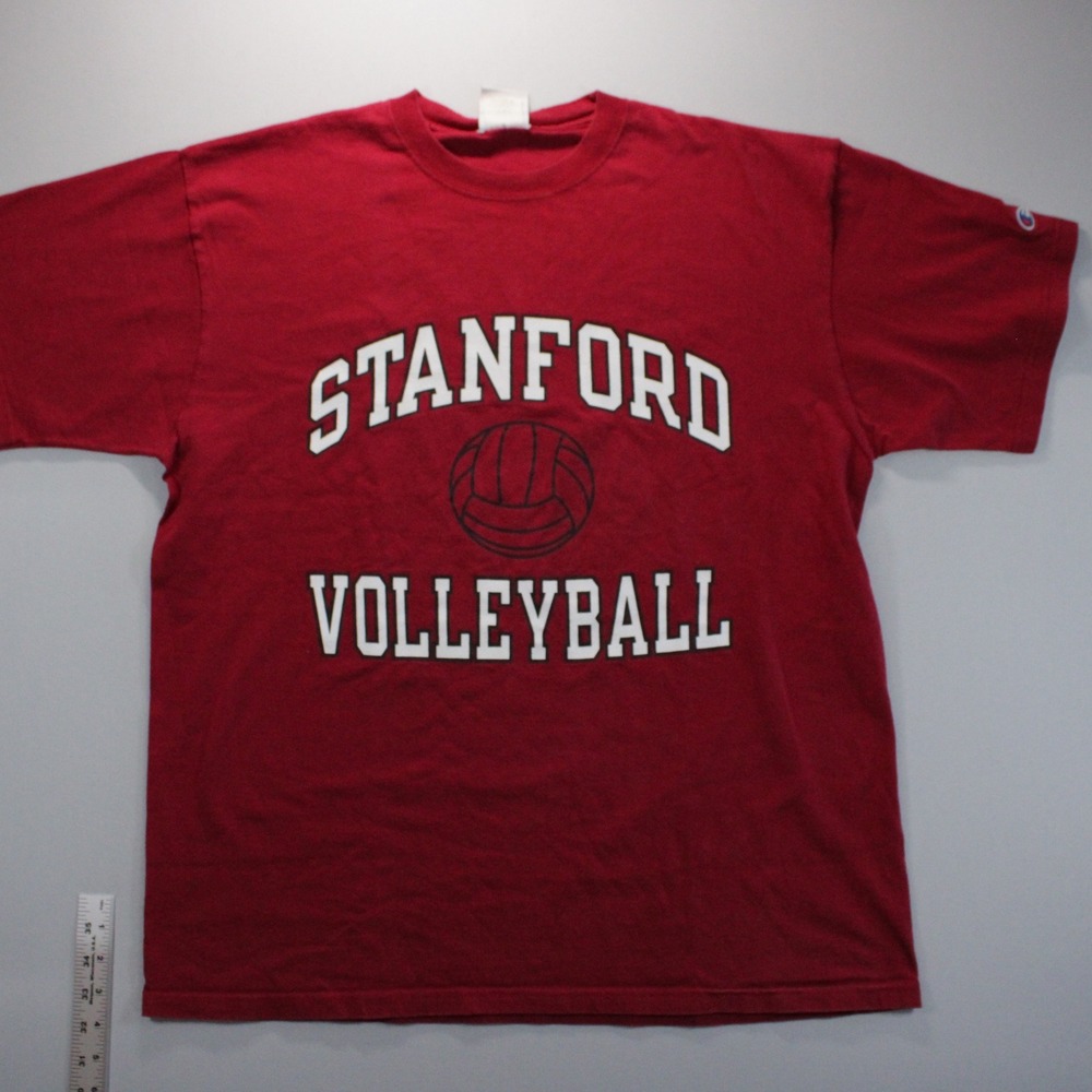 Champion Stanford Volleyball Shirt Mens XL Red NCAA College Sports T-Shirt